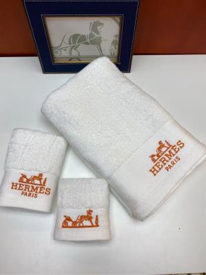 cheap quality Hermes Towel set of 3 pcs in white